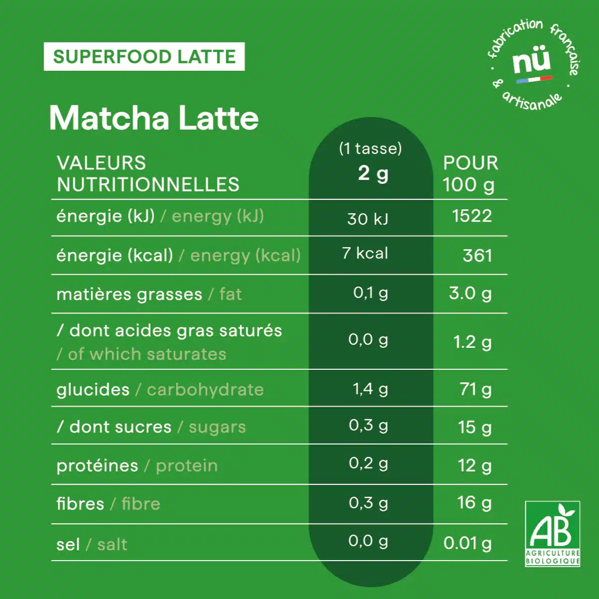 Matcha Latte 100g - Nümorning – Image 5