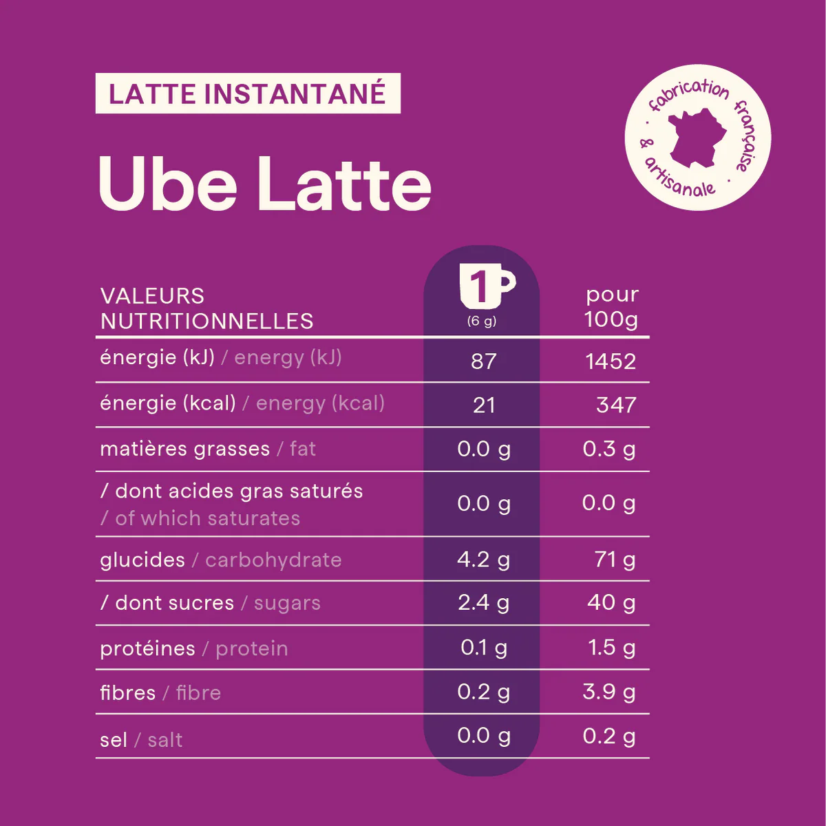 Ube latte 125g - Nümorning – Image 7