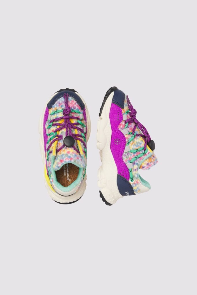 Baskets Kids RAIKIRI JR « Navy Purple » – FLOWER MOUNTAIN