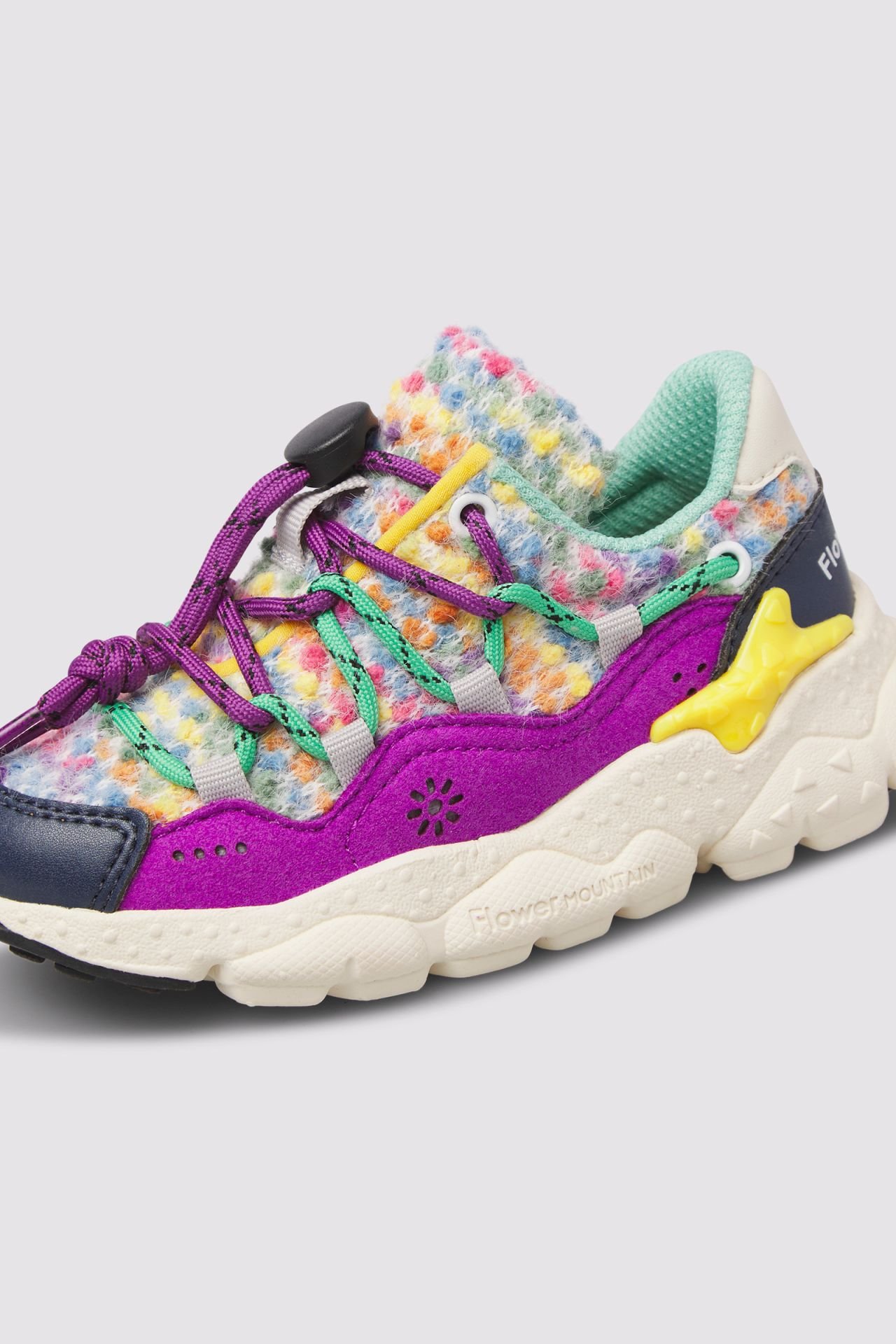 Baskets Kids RAIKIRI JR "Navy Purple" - FLOWER MOUNTAIN – vue 2